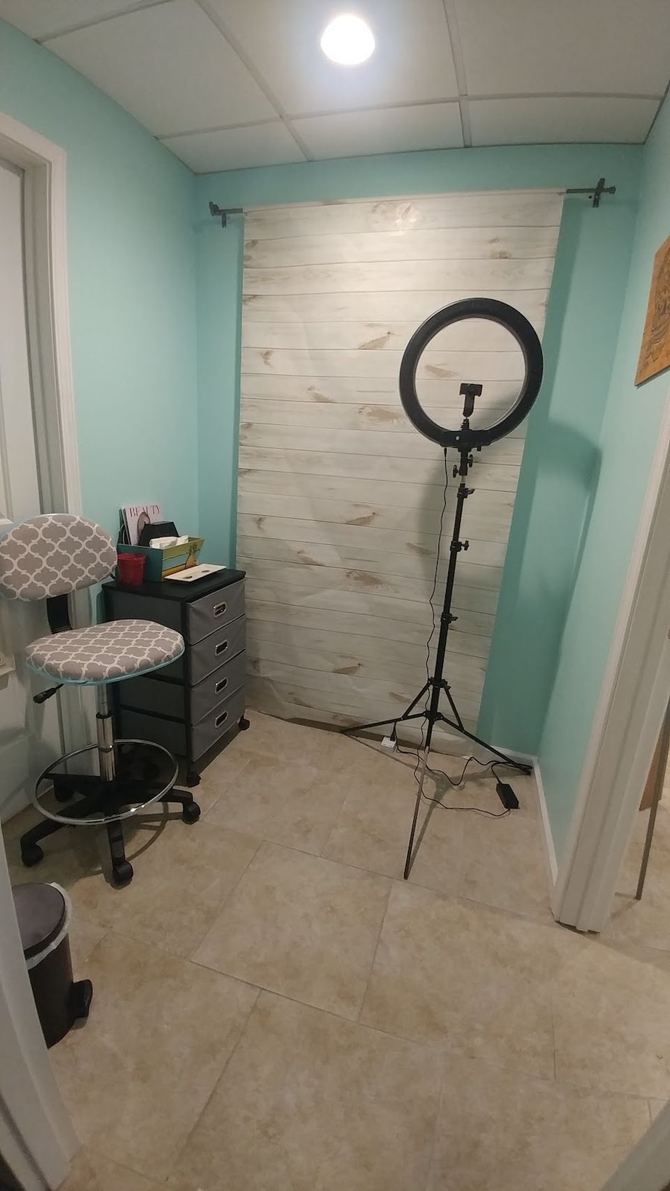Private lash and brow room at Curl Up And Dye
